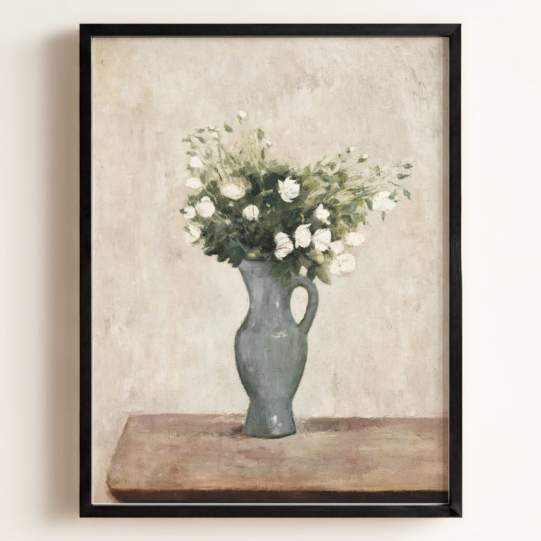 White Flowers Art Print