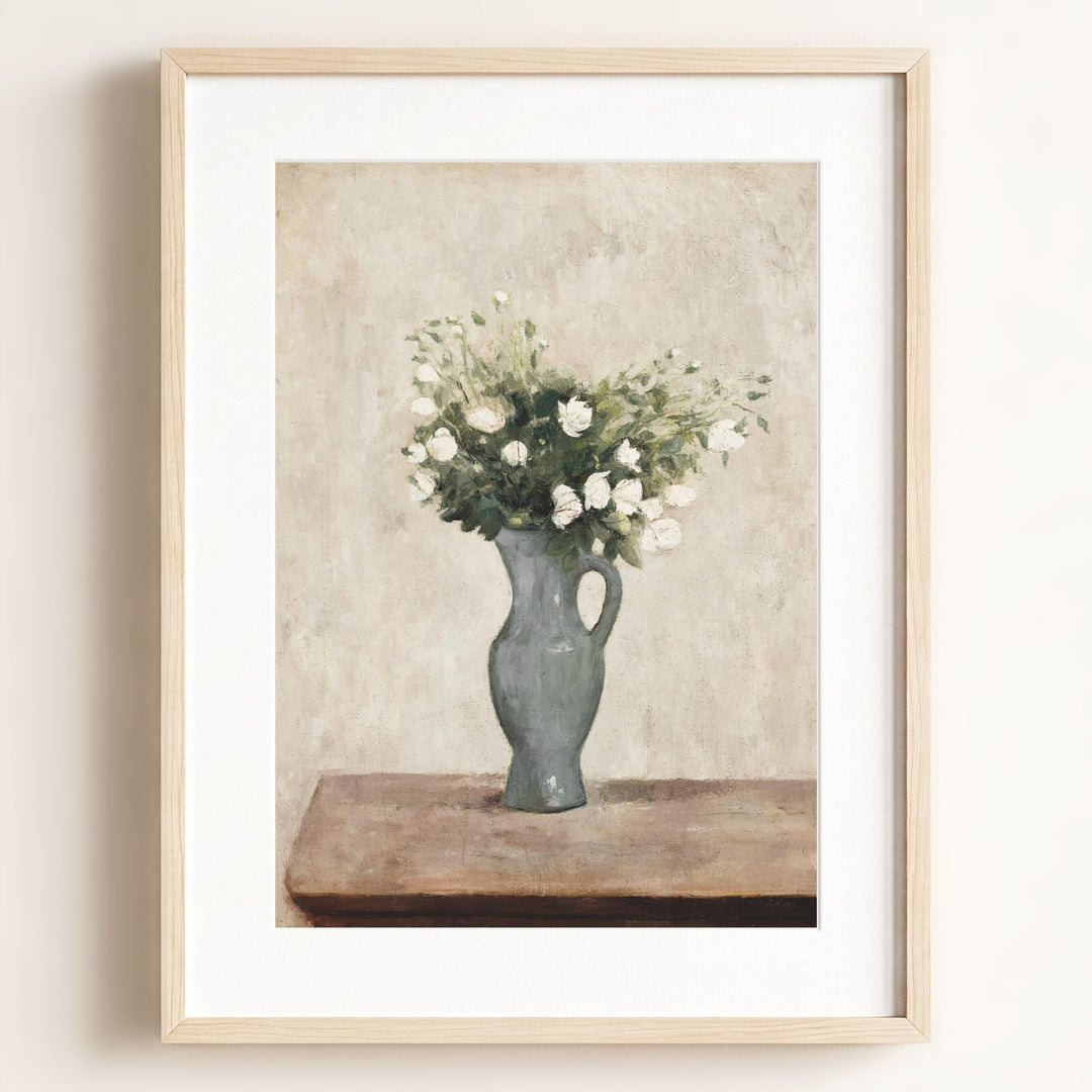 White Flowers Art Print
