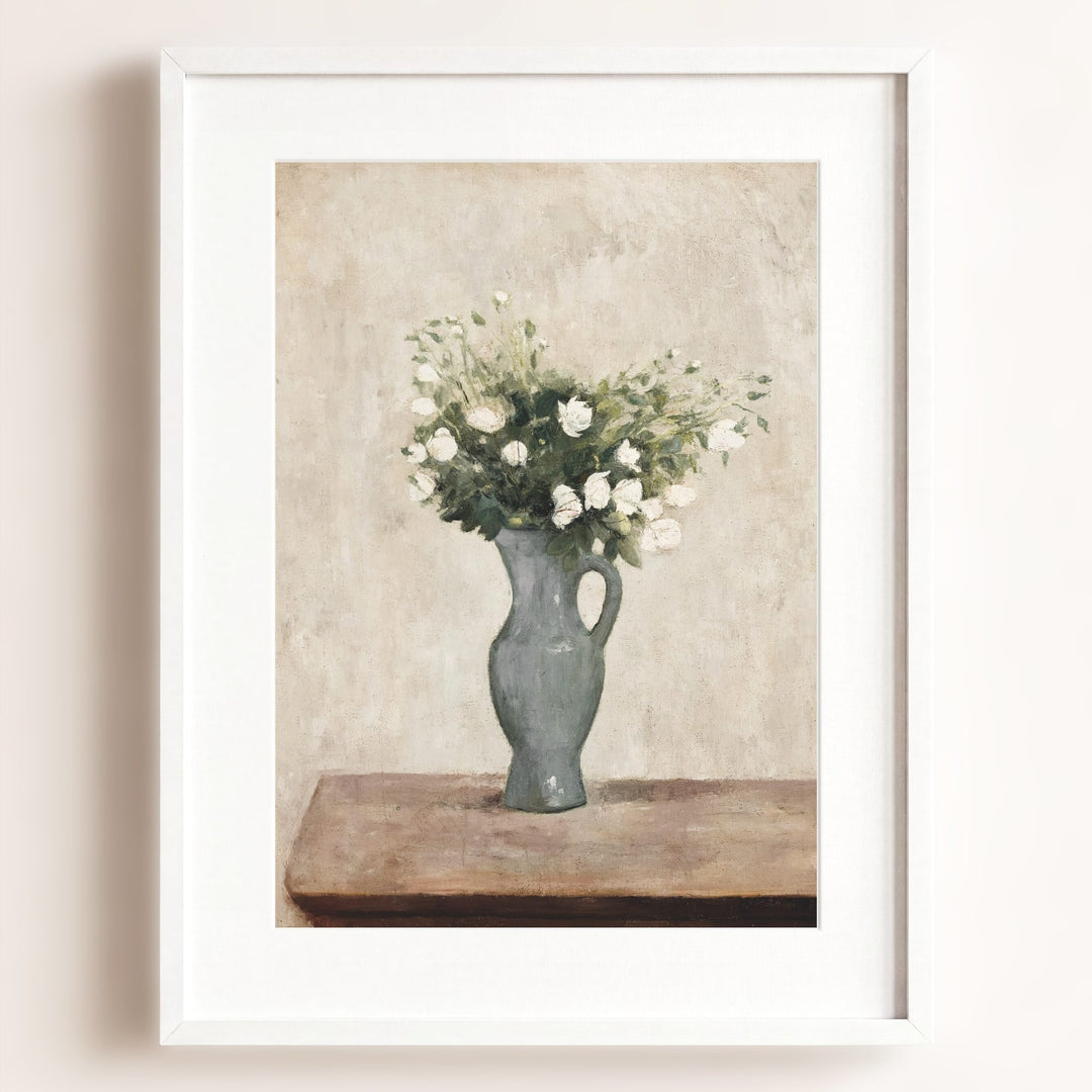 White Flowers Art Print