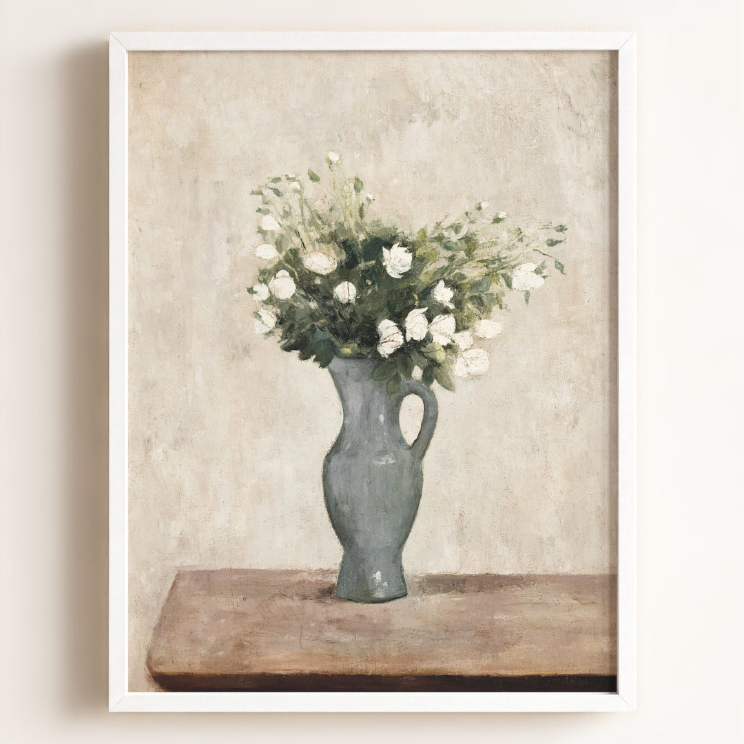 White Flowers Art Print