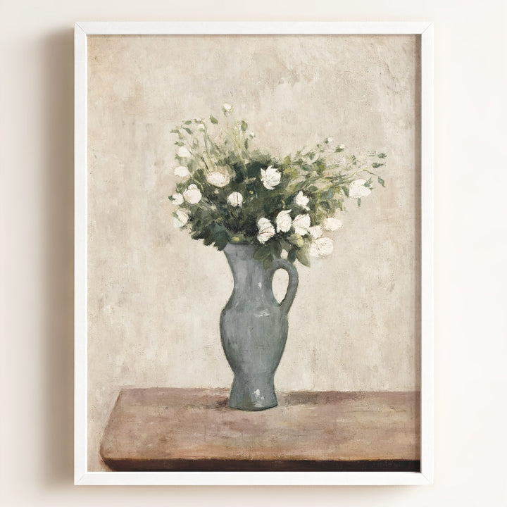 White Flowers Art Print