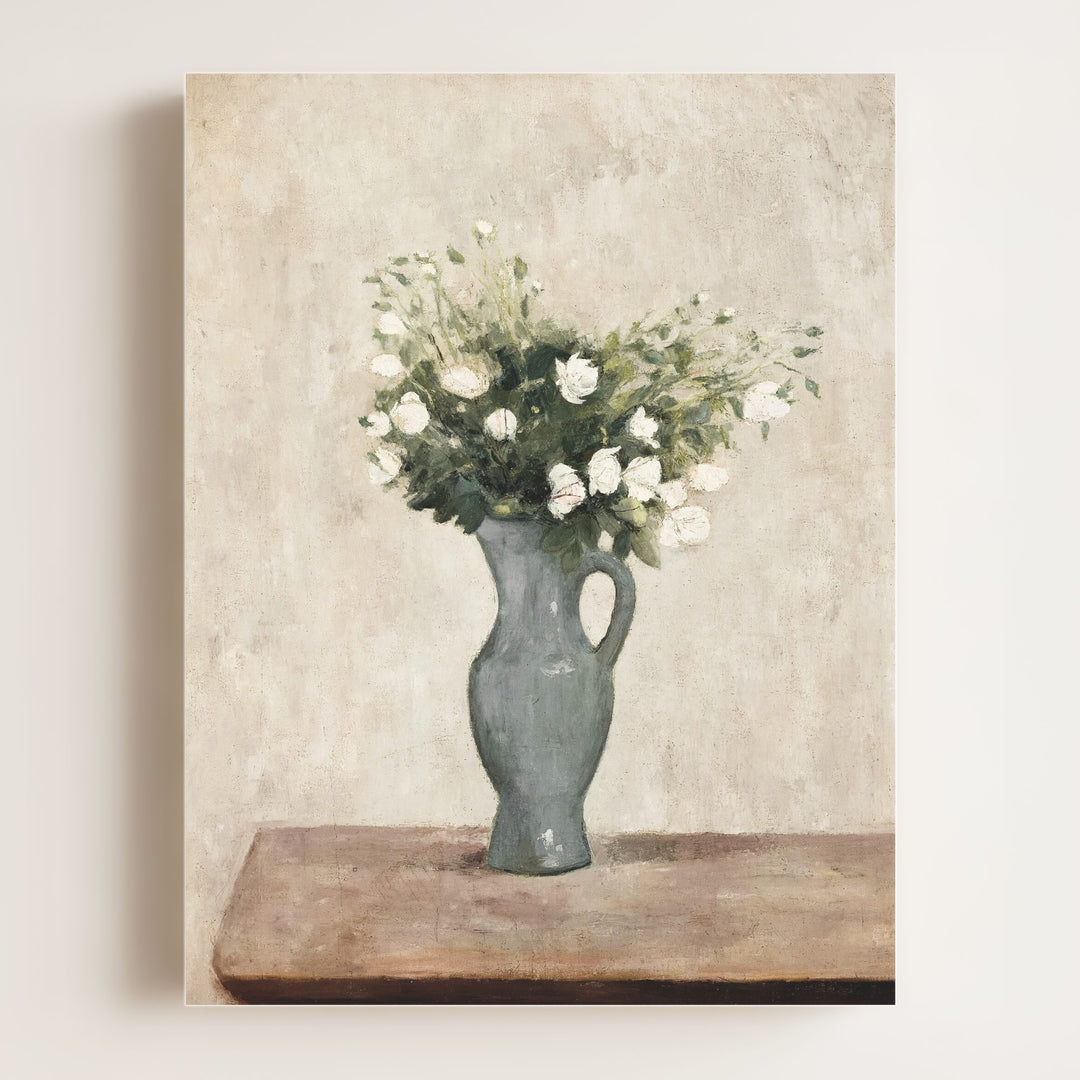 White Flowers Art Print