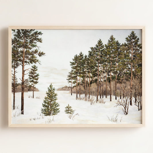Winter Marsh Art Print — Framed