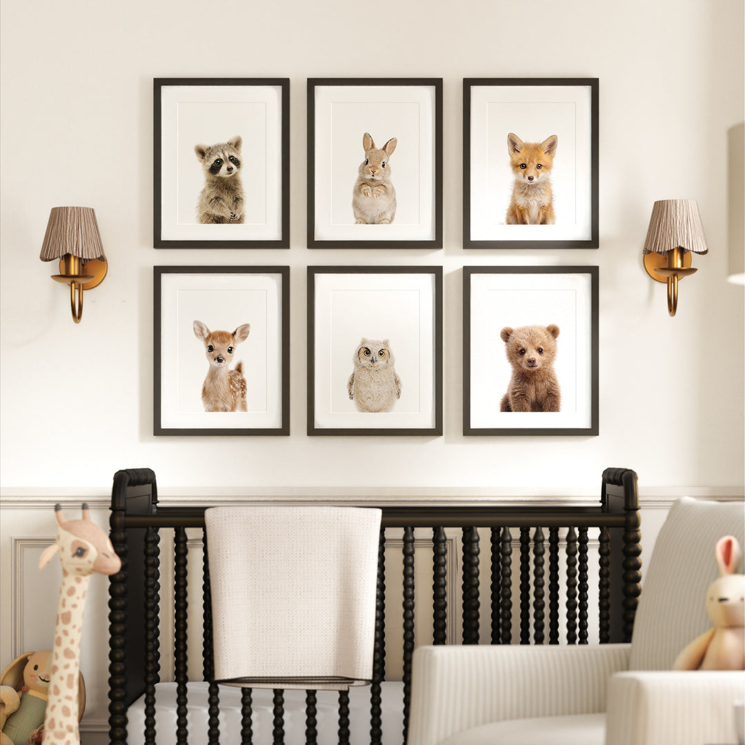 Woodland Animals Set of 6 Nursery Art Prints