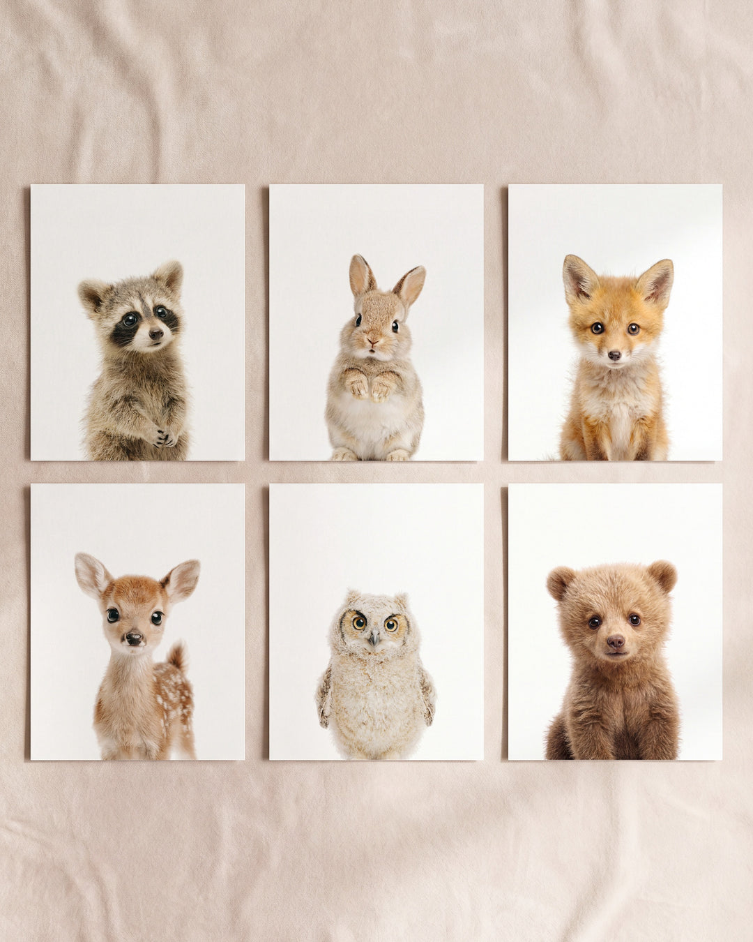Woodland Animals Set of 6 Nursery Art Prints