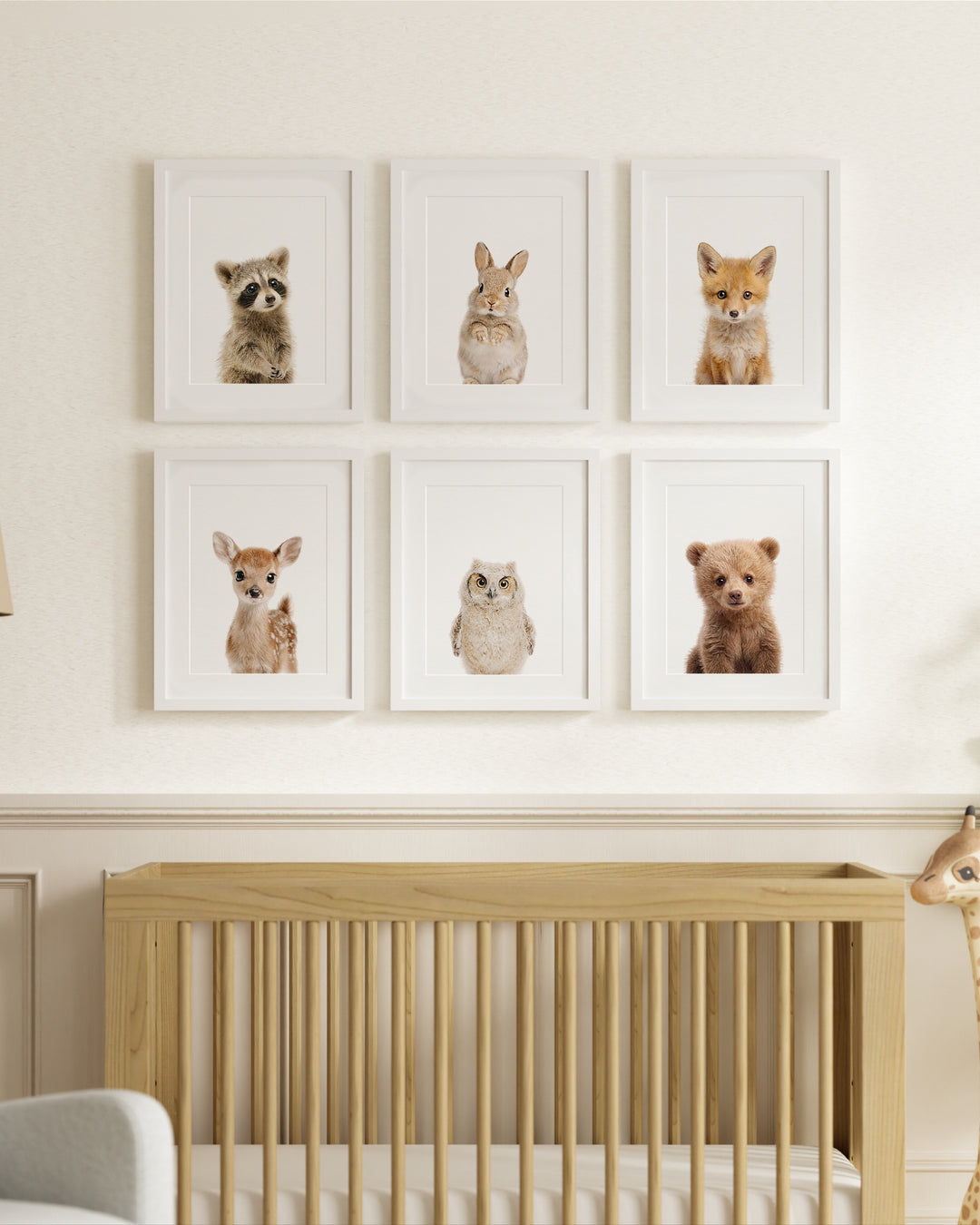 Woodland Animals Set of 6 Nursery Art Prints