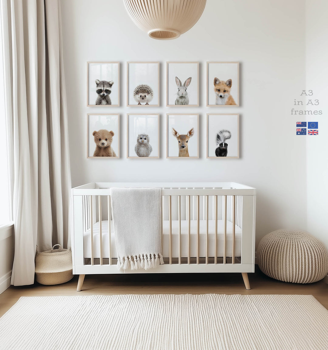 Woodland Animals Set of Baby Animals Nursery Decor Art Prints