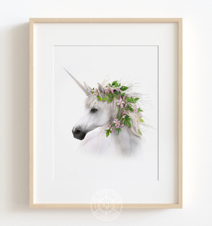 Unicorn with Flower Crown Vignette