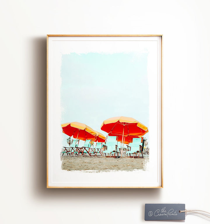 Beach Umbrellas Print - The Crown Prints