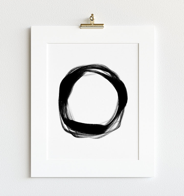 Abstract Black & White Ring