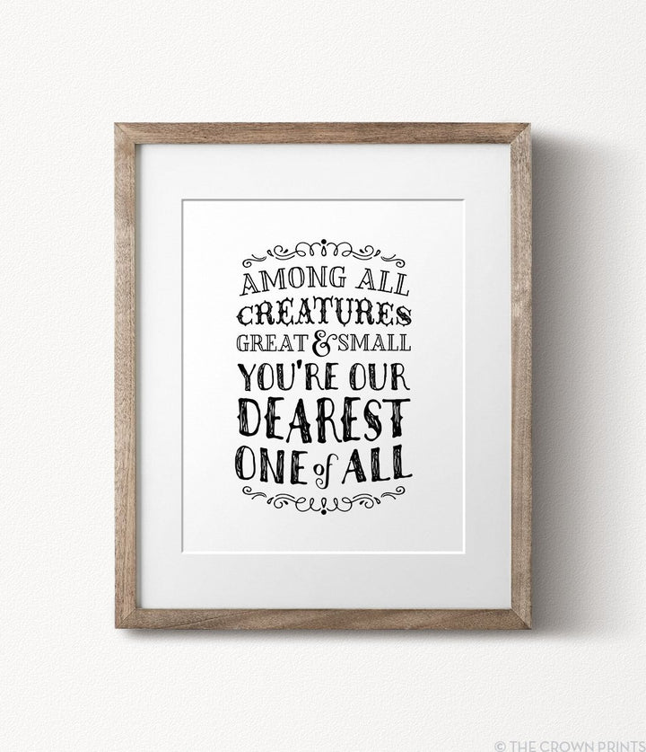 Among all creatures great and small - The Crown Prints