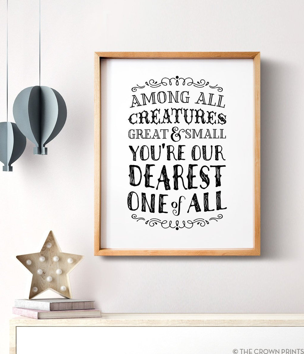 Among all creatures great and small - The Crown Prints