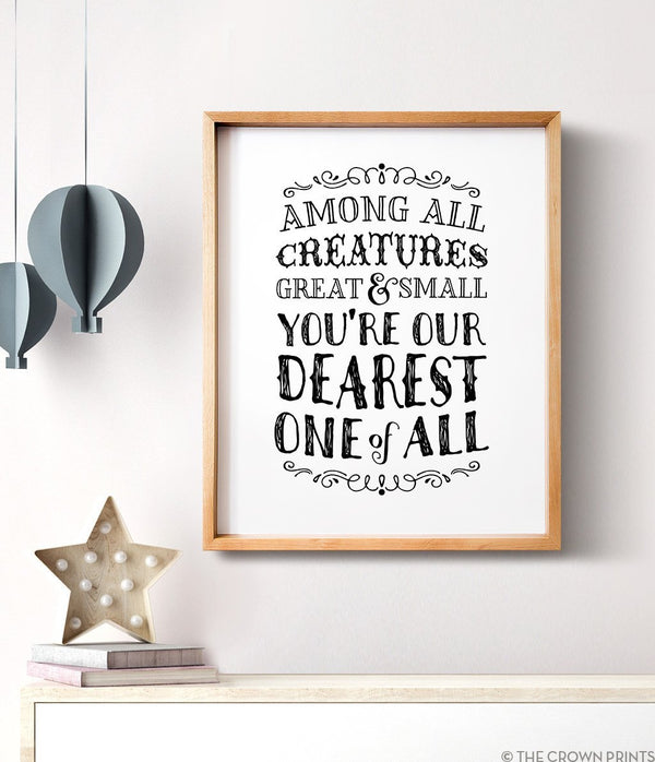 Among all creatures great and small