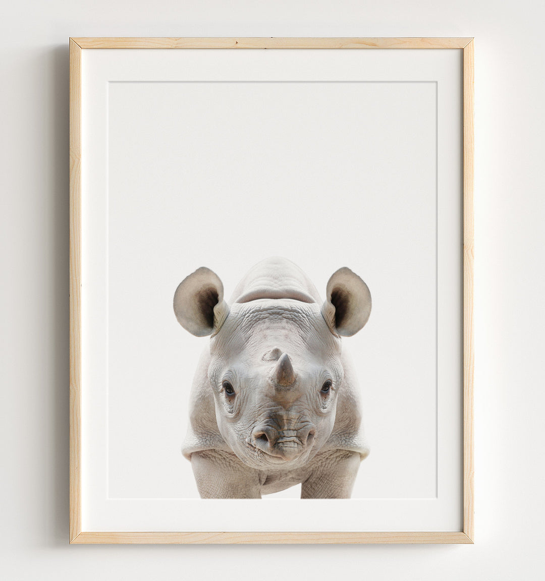 Baby animal art - rhino rhinoceros poster print from The Crown Prints