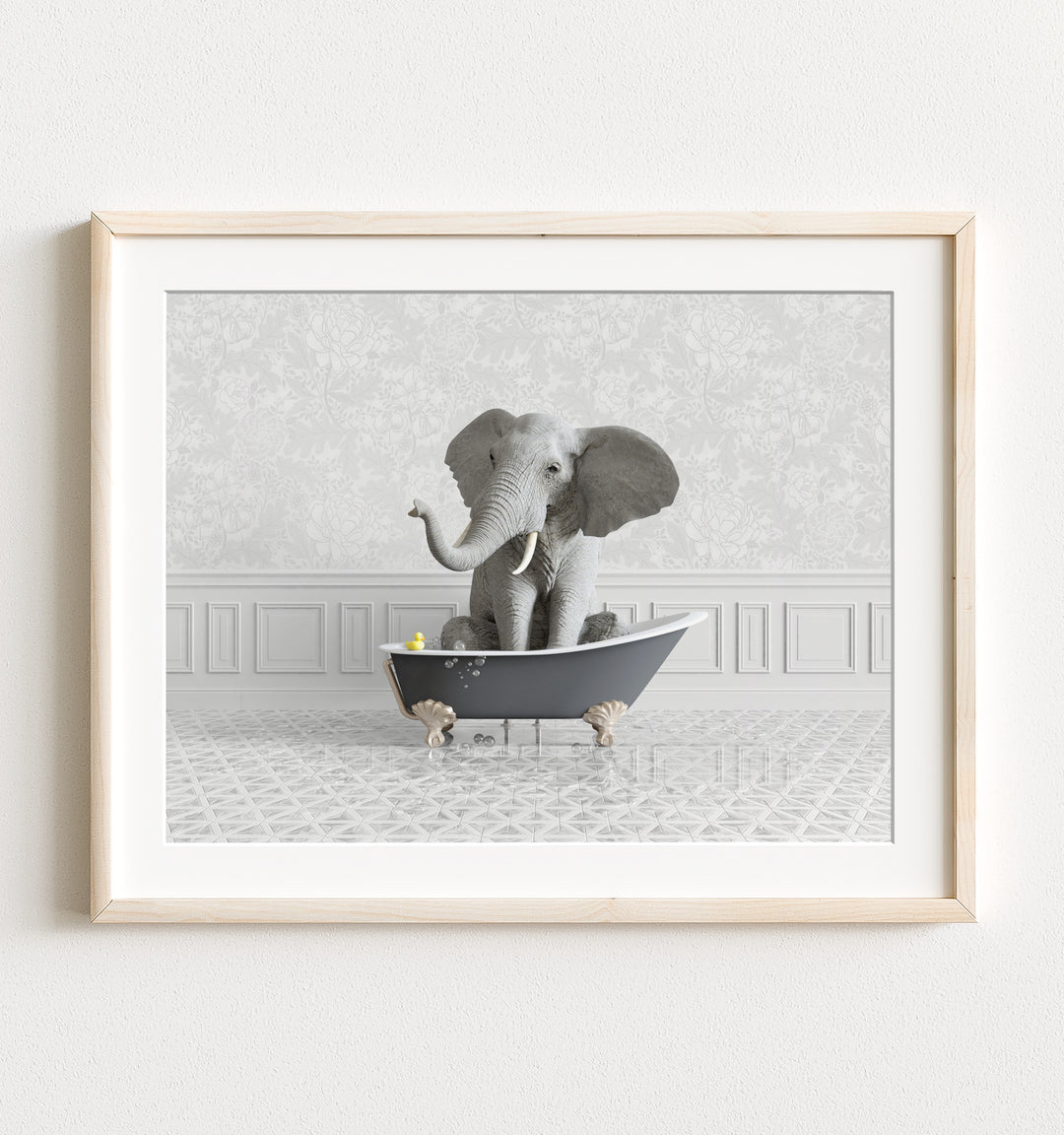 Elephant in a Gray Bathtub