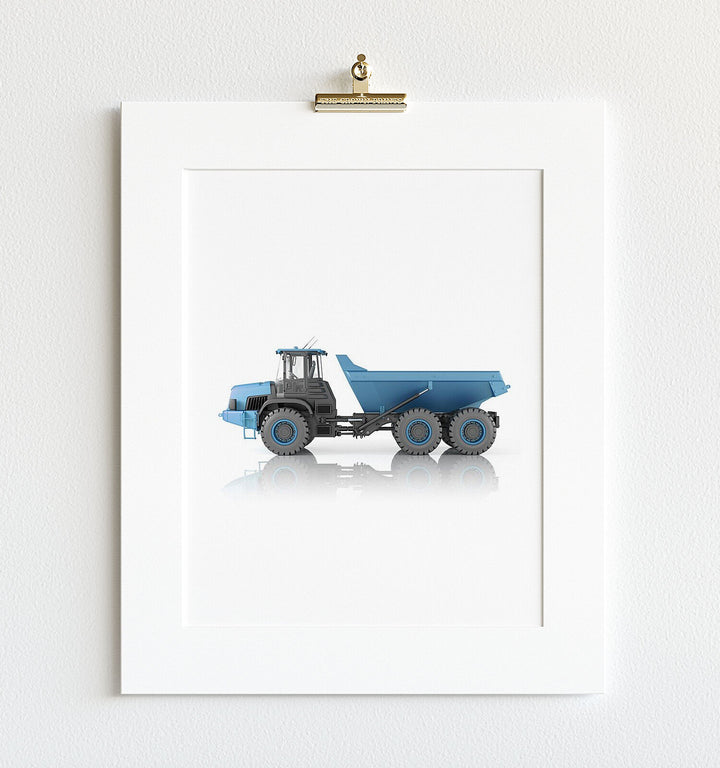 Blue Dump Truck - Vertical