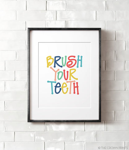 Kids' Bathroom Rules Print Set - The Crown Prints