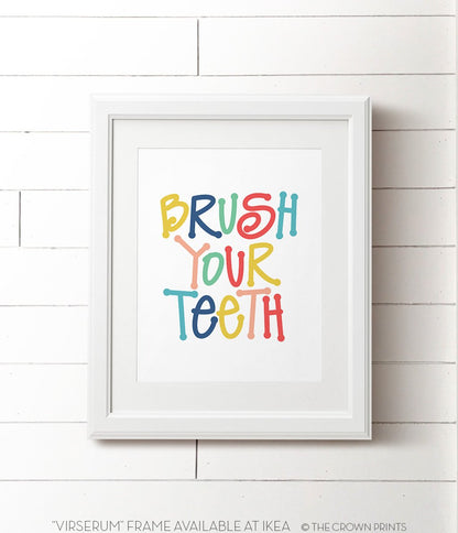 Kids' Bathroom Rules Print Set - The Crown Prints
