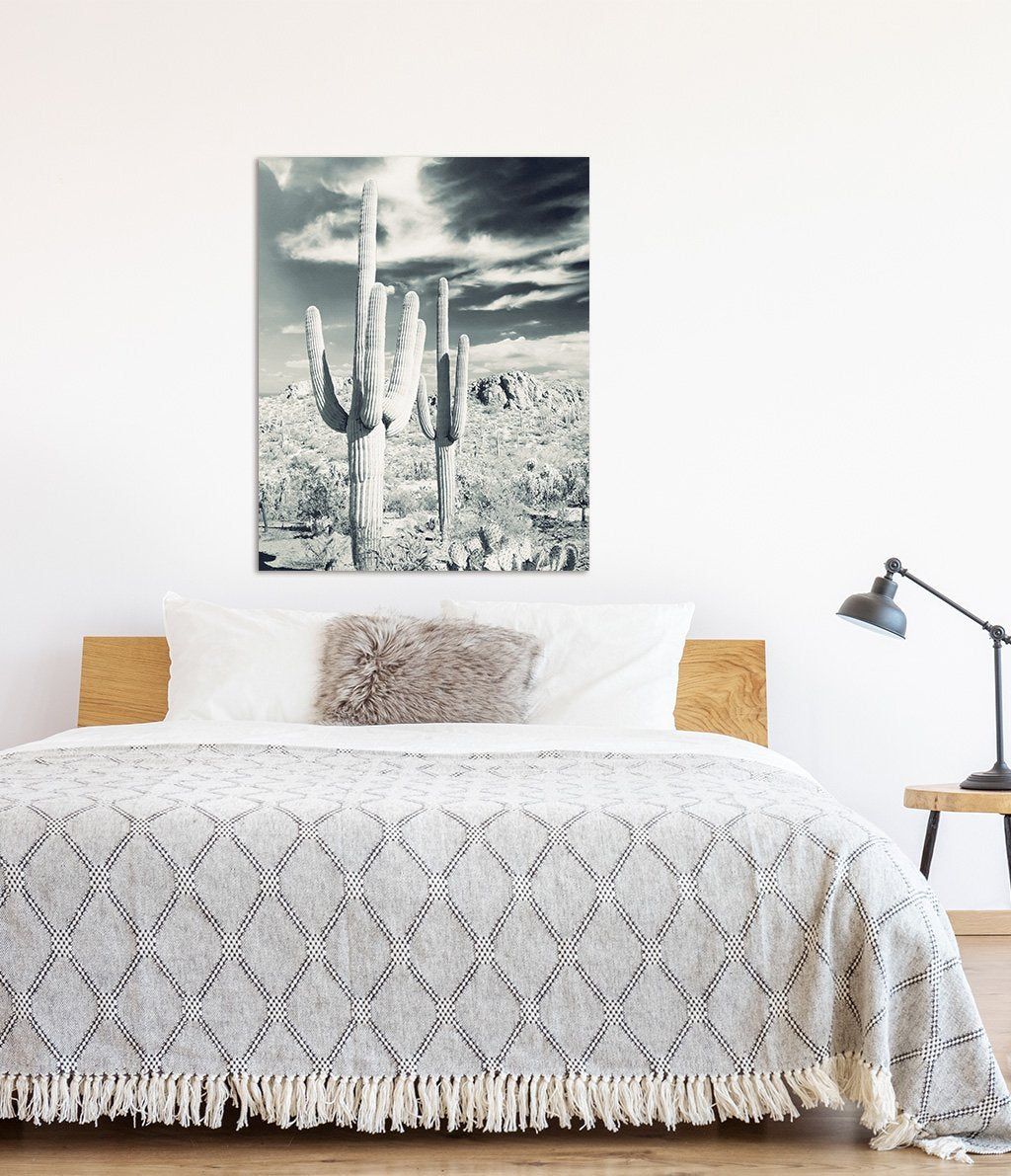 Saguaro Cactus No. 2 - Steel Blue - The Crown Prints