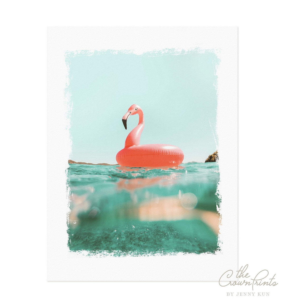 Flamingo Float Print - The Crown Prints