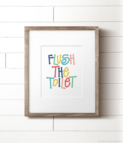 Kids' Bathroom Rules Print Set - The Crown Prints