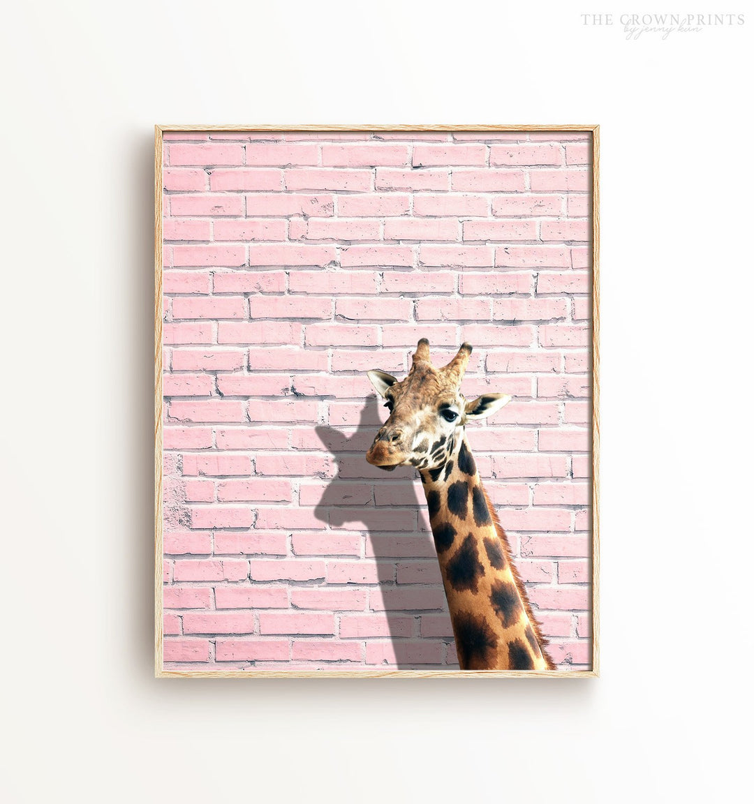 Giraffe on a Pink Wall