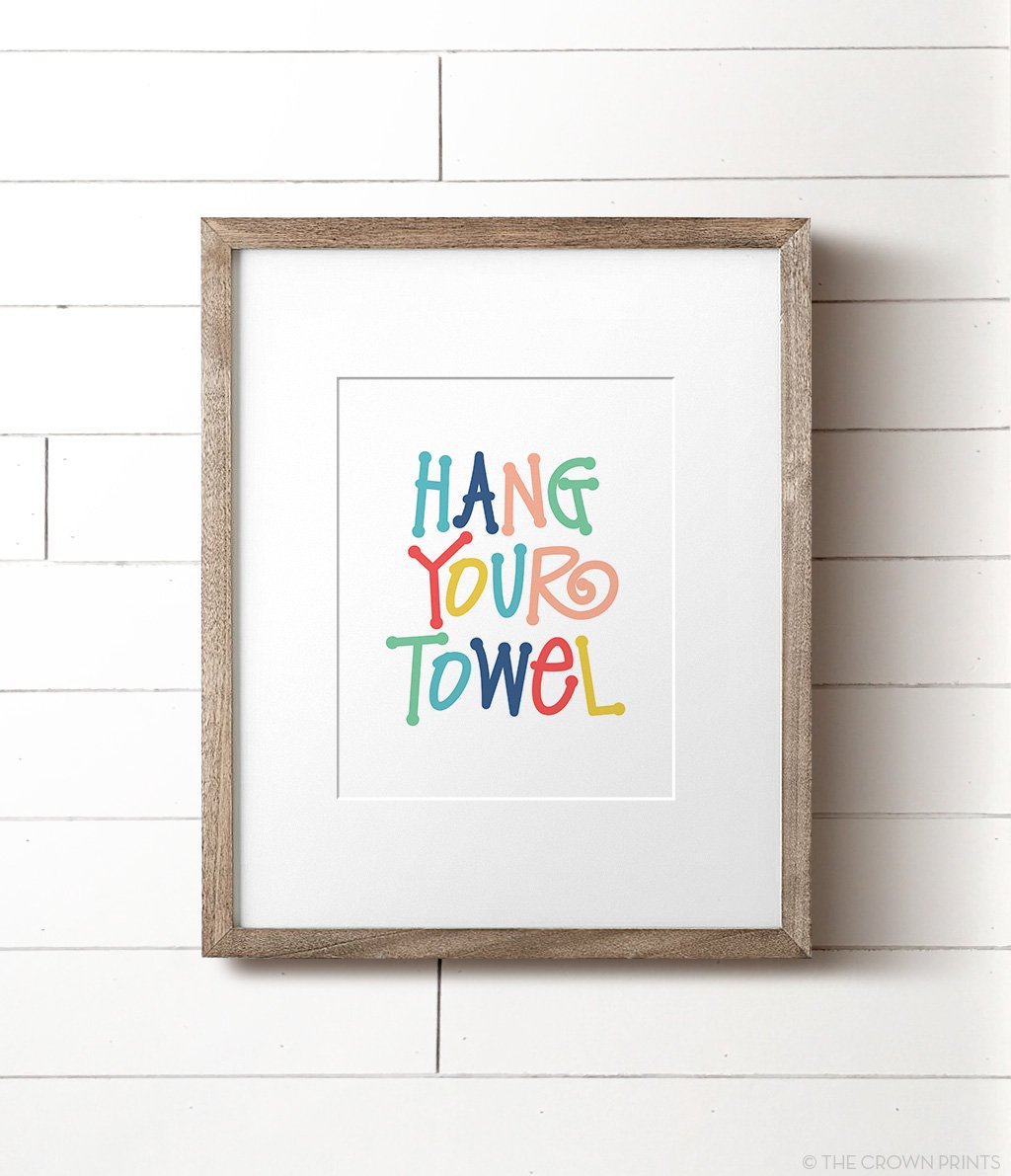 Kids' Bathroom Rules Print Set - The Crown Prints