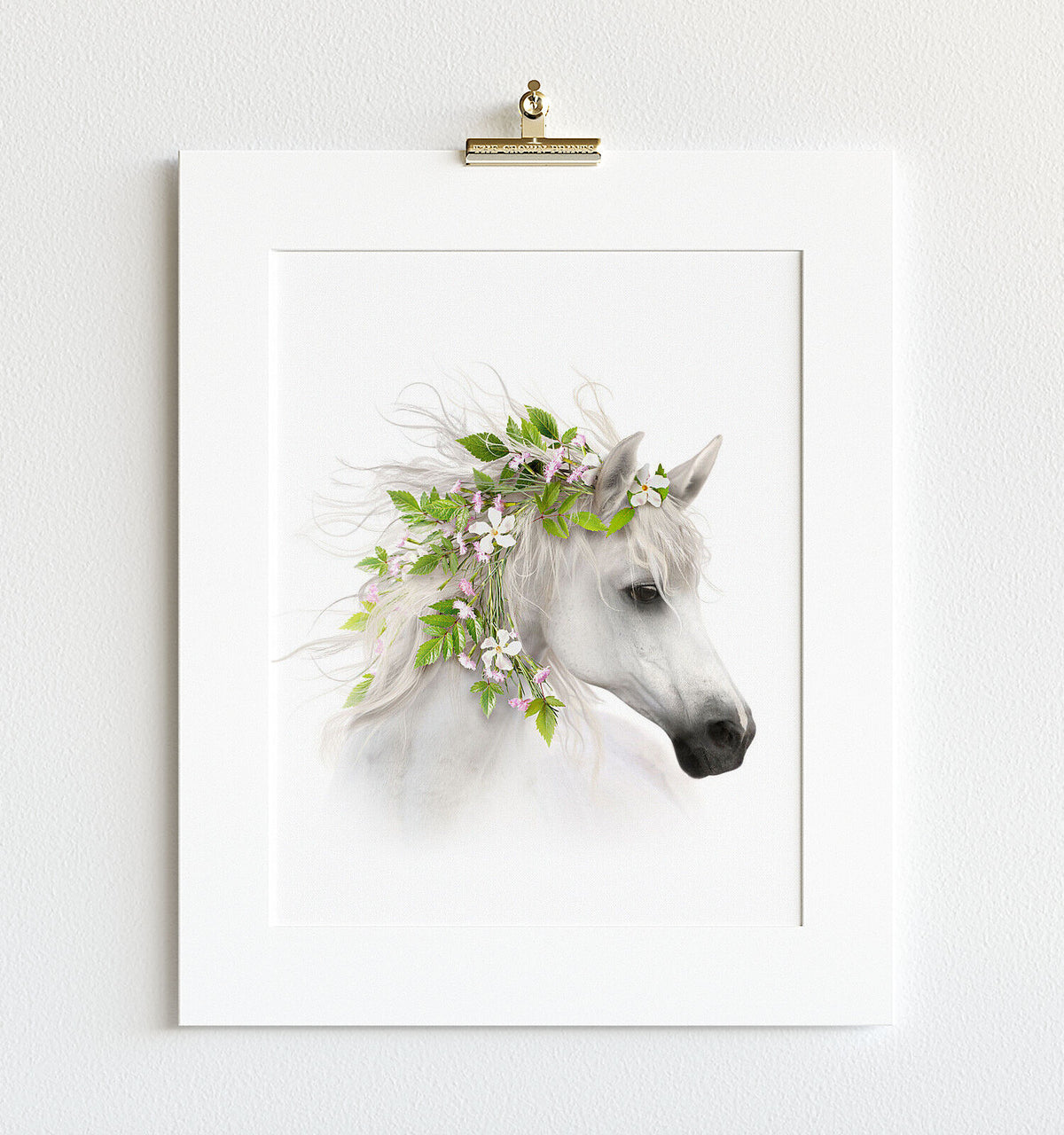 Horse with Flower Crown Vertical