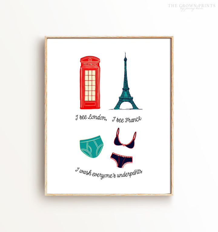 I See London Laundry Room Decor (vertical)
