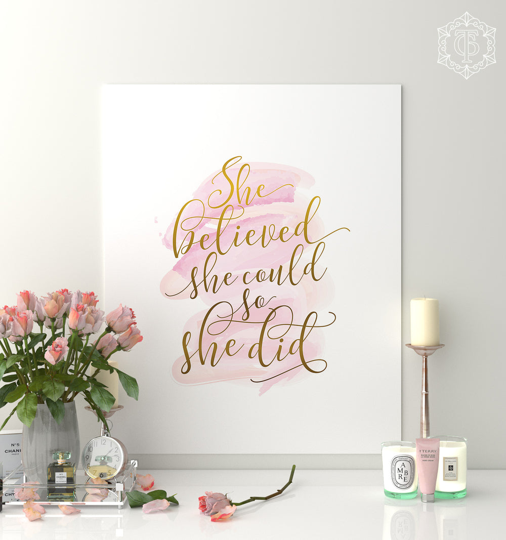 She Believed She Could - The Crown Prints