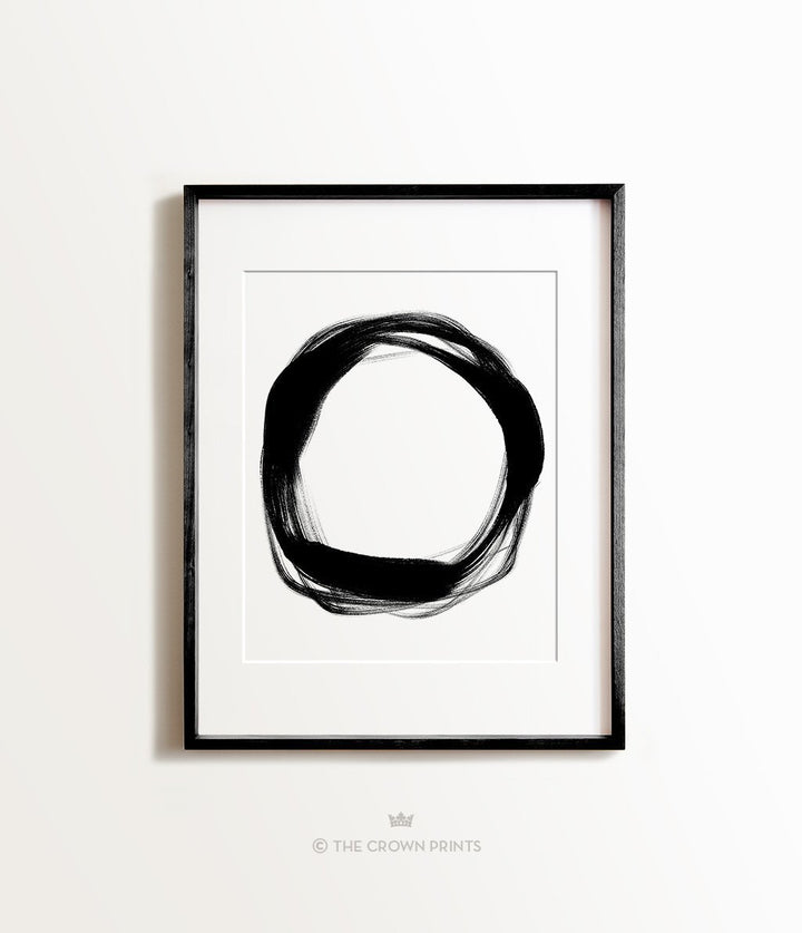 Abstract Black & White Ring - The Crown Prints