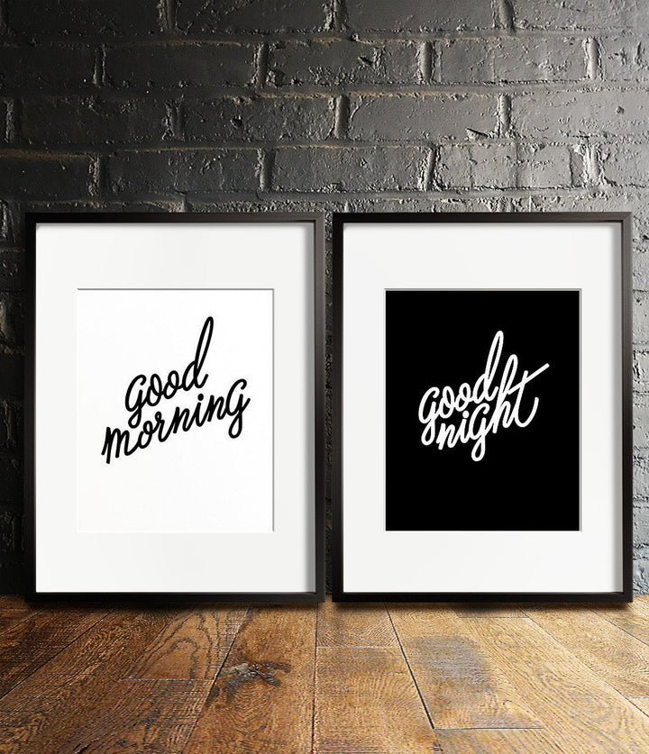 Good Morning / Good Night Print Set - The Crown Prints