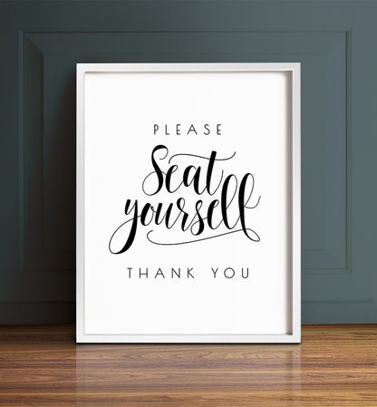 Please Seat Yourself Bathroom Print - The Crown Prints