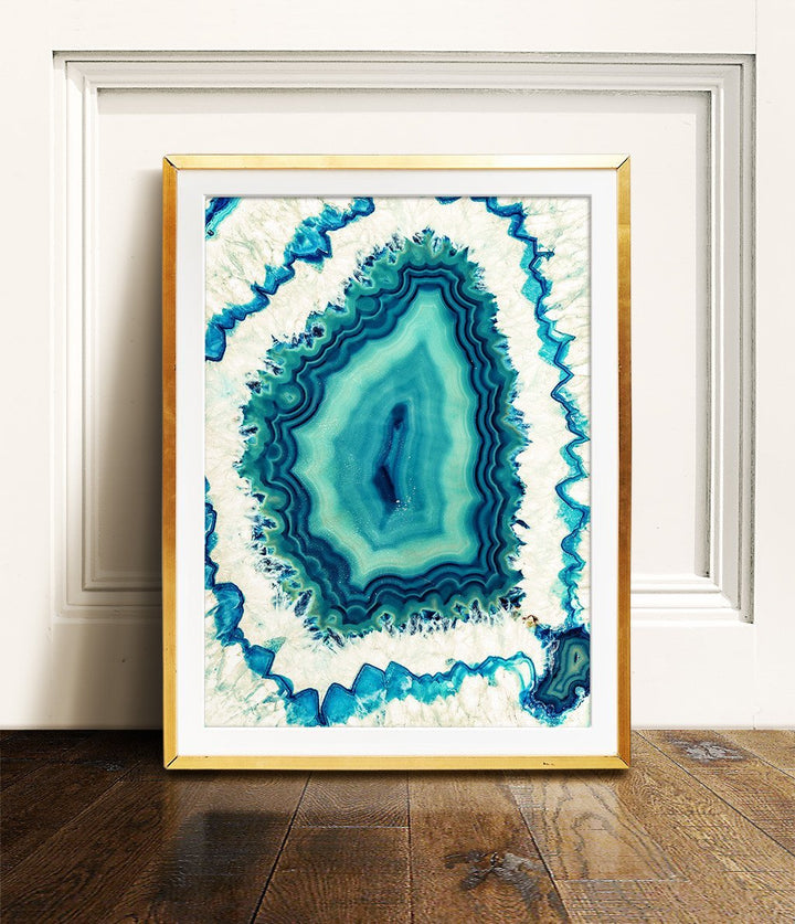 Blue and teal agate - The Crown Prints