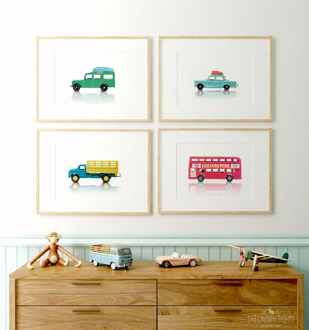 Toy Cars Prints - Set of 4 - The Crown Prints