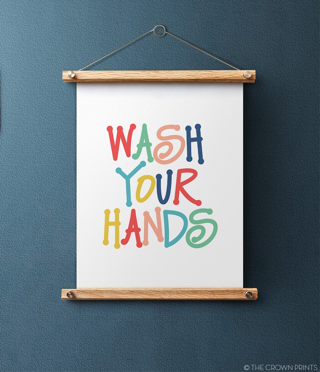 Kids' Bathroom Rules Print Set - The Crown Prints