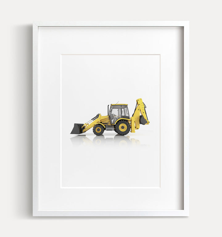 Construction Vehicles Set of 6 Vertical - Boy Room Decor Prints