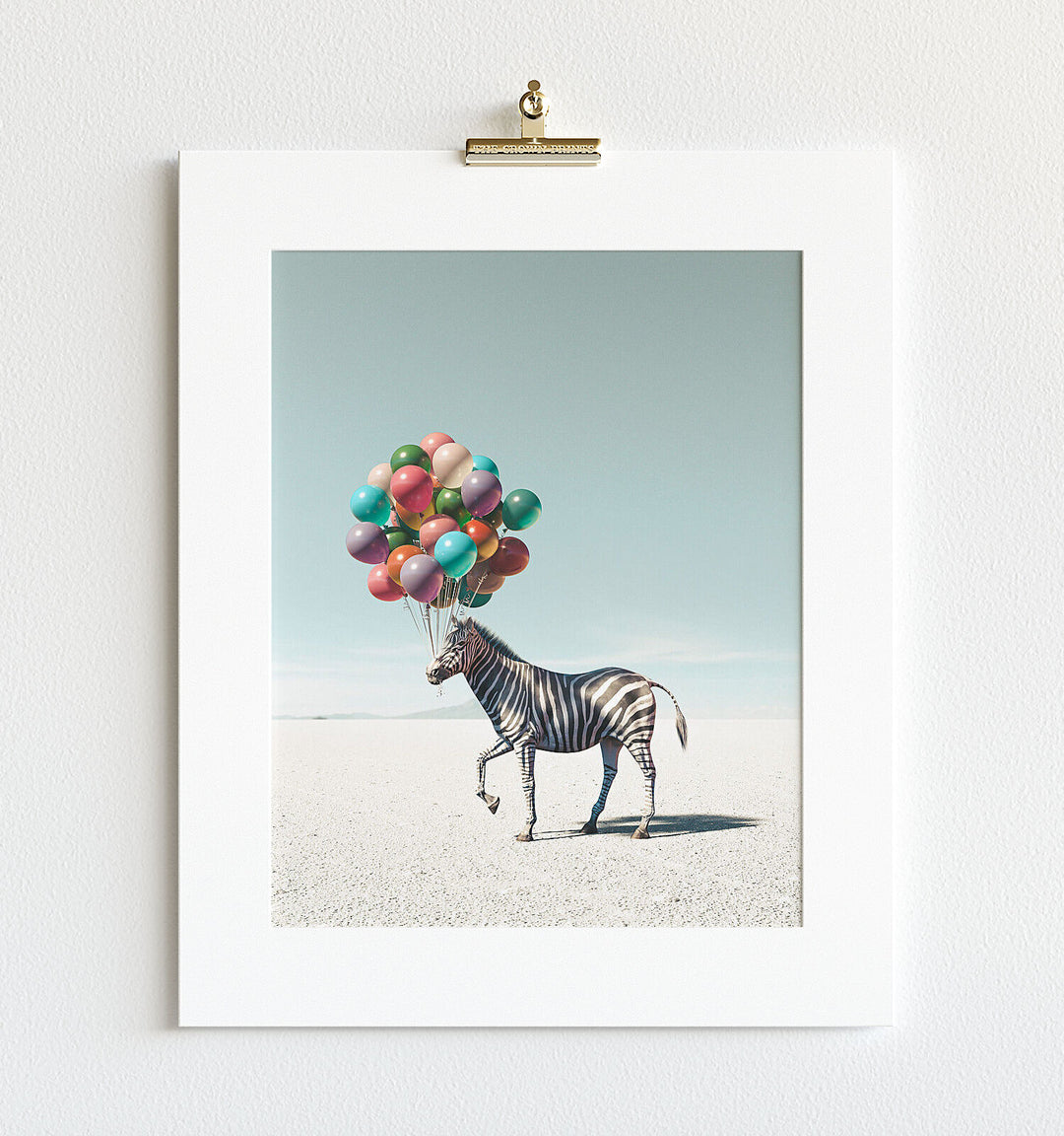 Zebra with Balloons