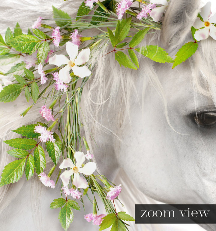 Horse with Flower Crown Vertical